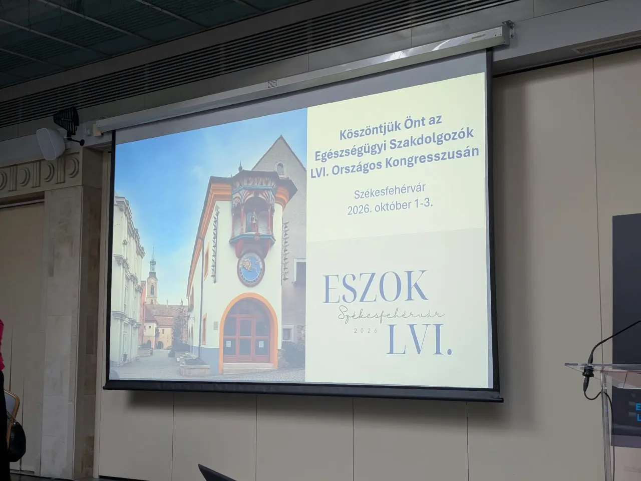 Az ESZOK 2026 nyitóképe az Egészségügyi Szakdolgozók LVI. Országos Kongresszusán, Székesfehérváron.